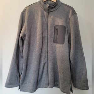 Rugged Exposure‎ Fleece Lightweight Jacket Full Zip Grey Mens Size XL